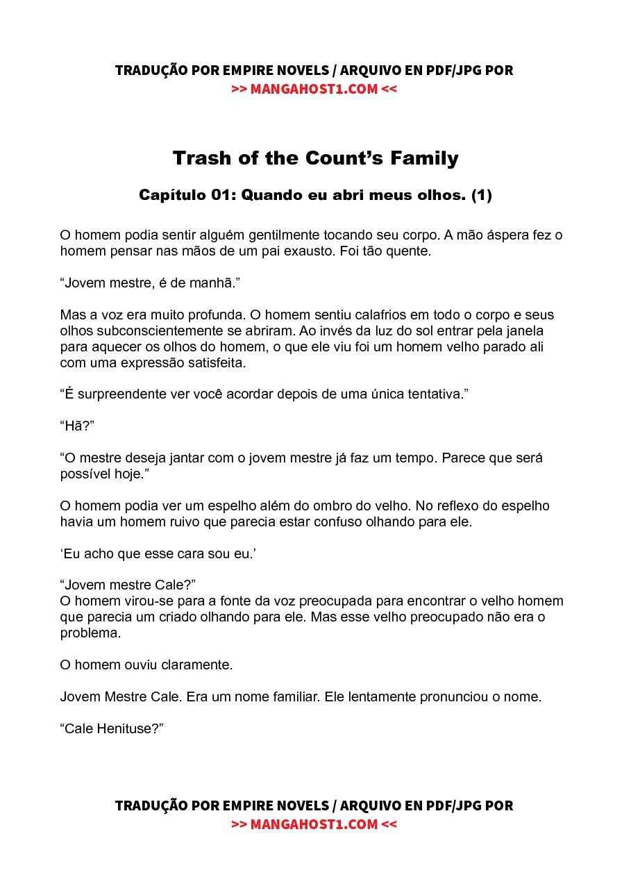 Trash of the Count's Family (Novel) 01 página 1