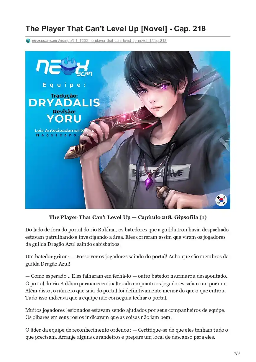 The Player That Can’t Level Up (Novel) 218 página 1