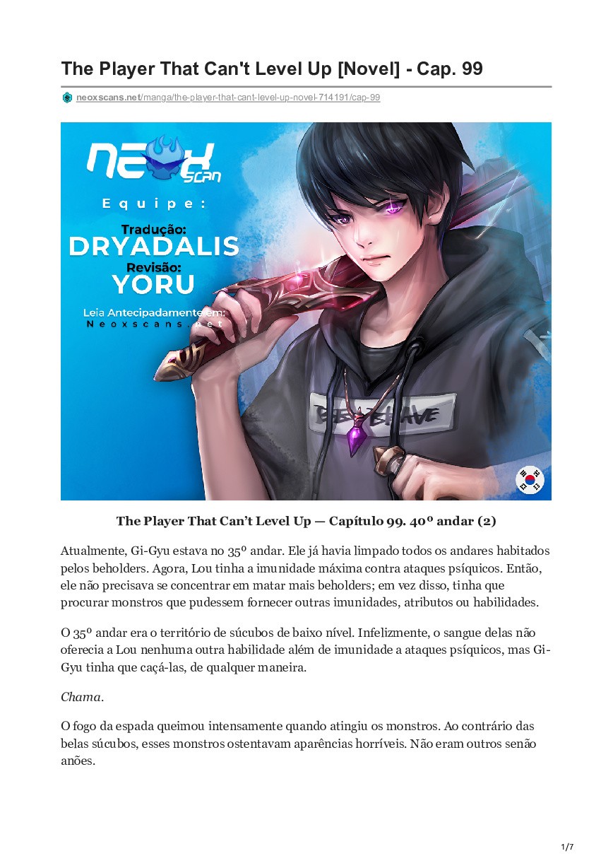 The Player That Can’t Level Up (Novel) 99 página 1