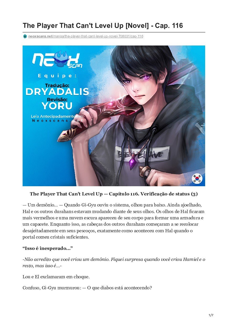 The Player That Can’t Level Up (Novel) 116 página 1