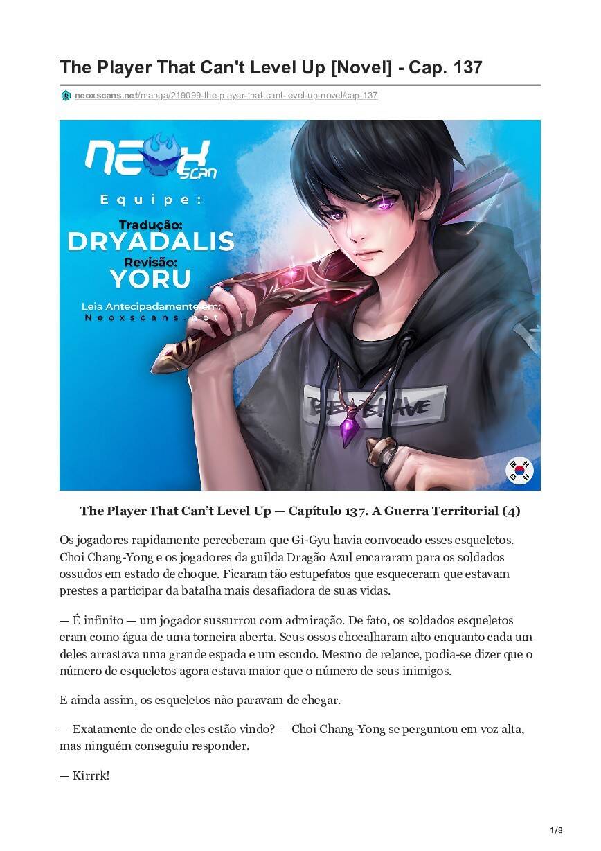 The Player That Can’t Level Up (Novel) 137 página 1