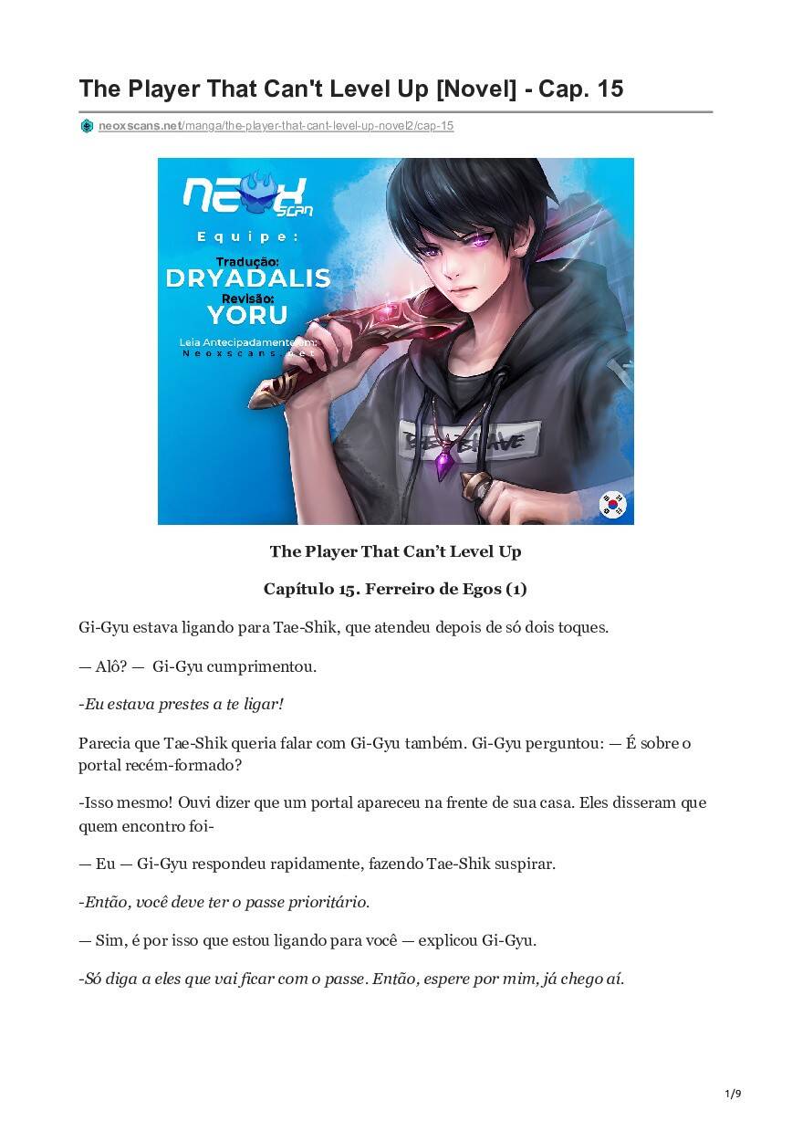 The Player That Can’t Level Up (Novel) 15 página 1