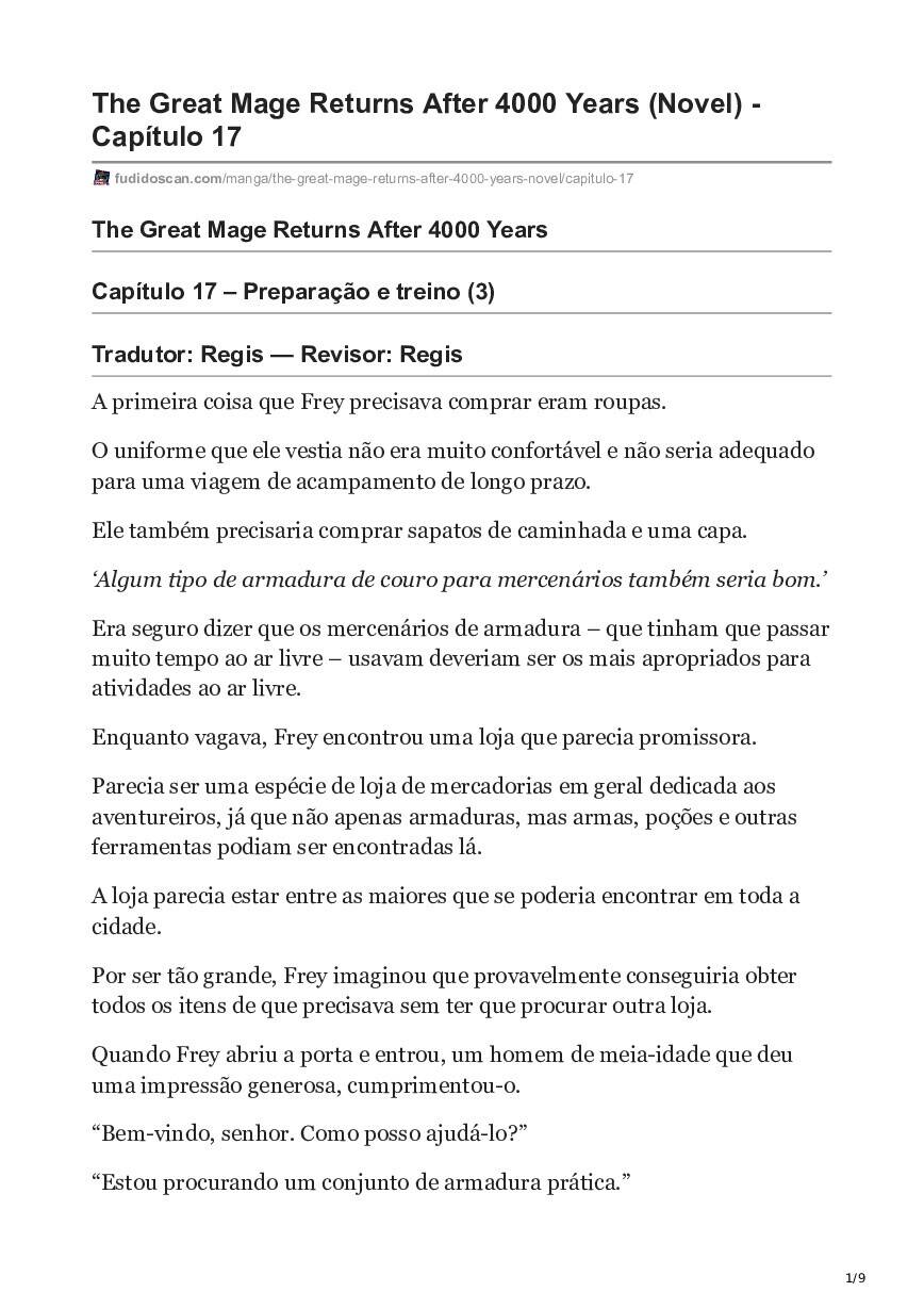 The Great Mage Returns After 4000 Years (Novel) 17 página 1