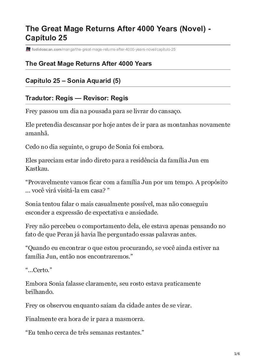 The Great Mage Returns After 4000 Years (Novel) 25 página 1