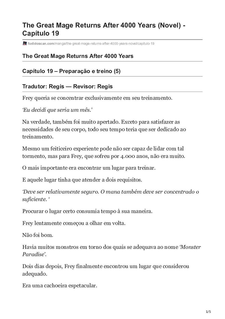 The Great Mage Returns After 4000 Years (Novel) 19 página 1