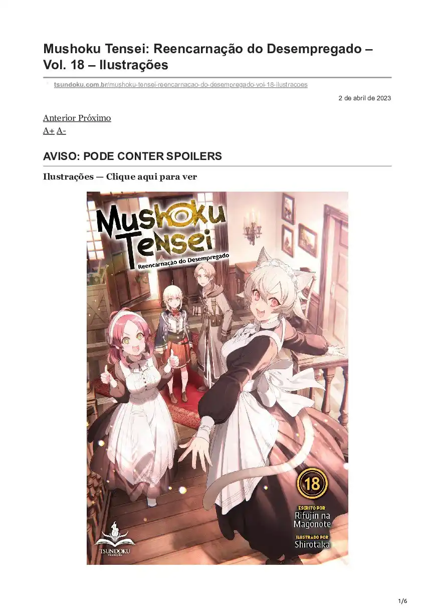 Mushoku Tensei: Isekai Ittara Honki Dasu (Novel) 211 página 1