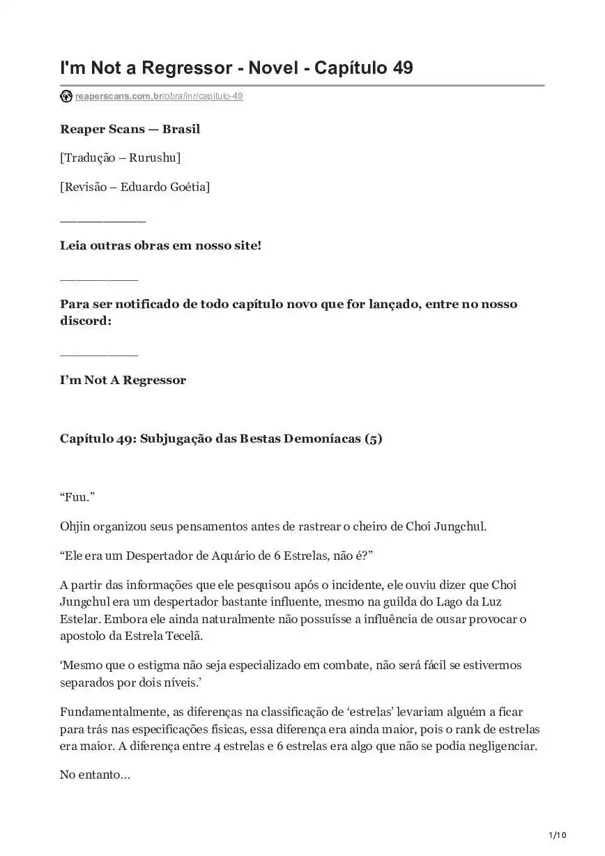 I’m not a Regressor (Novel) 49 página 1