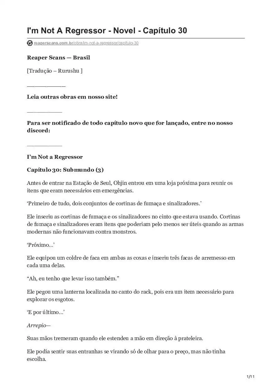 I’m not a Regressor (Novel) 30 página 1