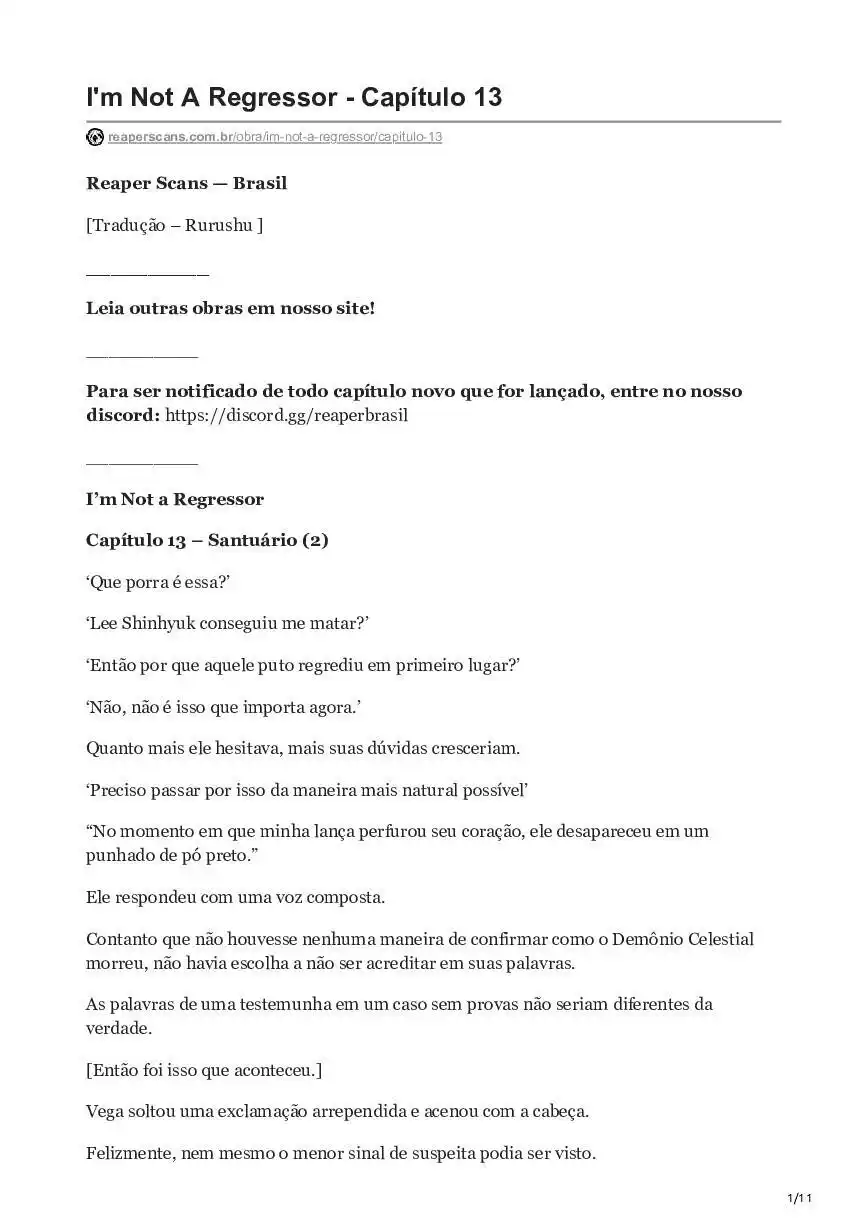 I’m not a Regressor (Novel) 13 página 1