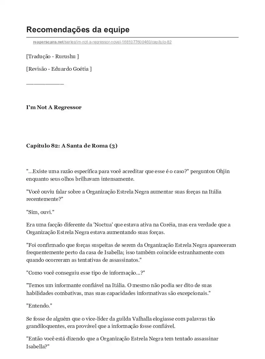 I’m not a Regressor (Novel) 82 página 1